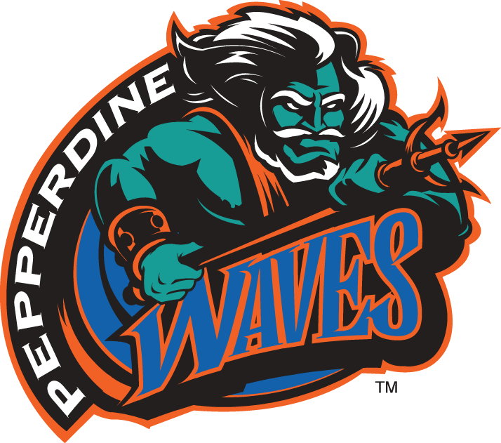 Pepperdine Waves 1998-2003 Primary Logo DIY iron on transfer (heat transfer)